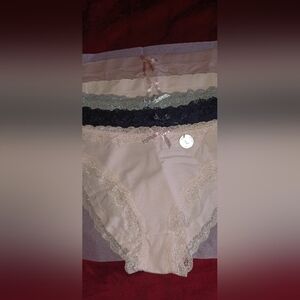 5 Pr Cotton Lace Trimmed Panties